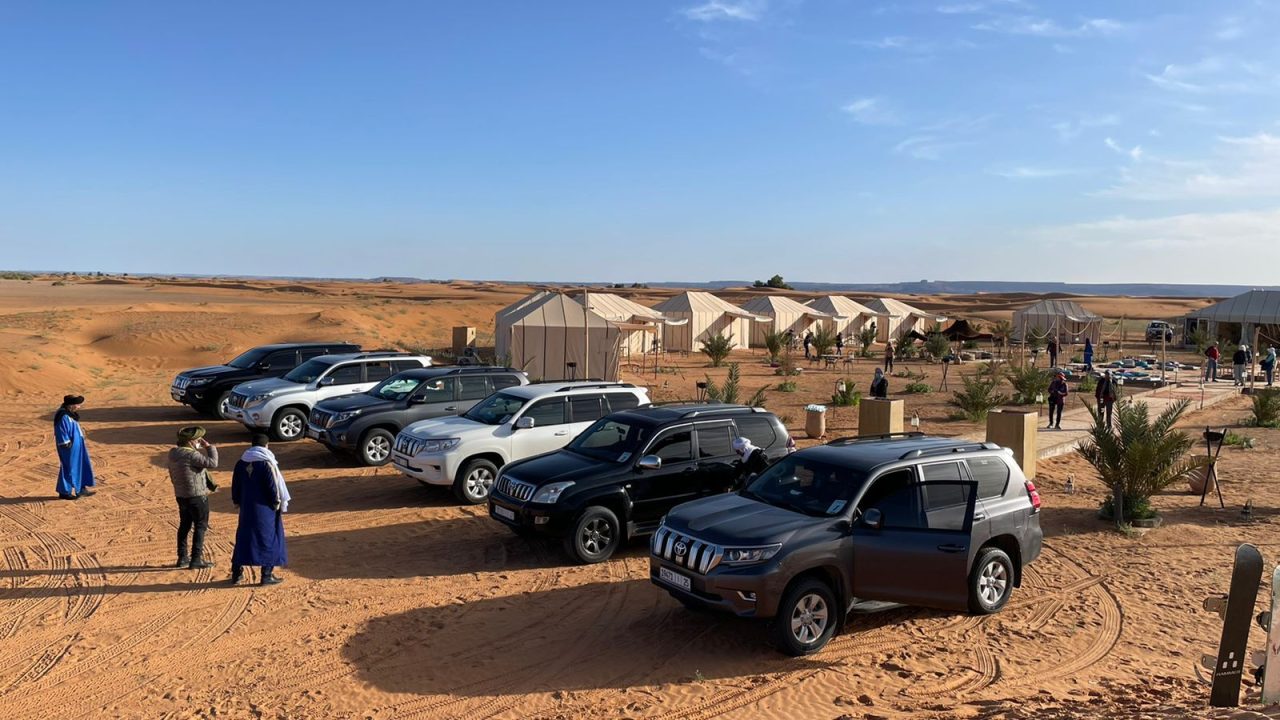 Camel trekking in the Sahara during the 14 Days Tour from Casablanca Summer Tour