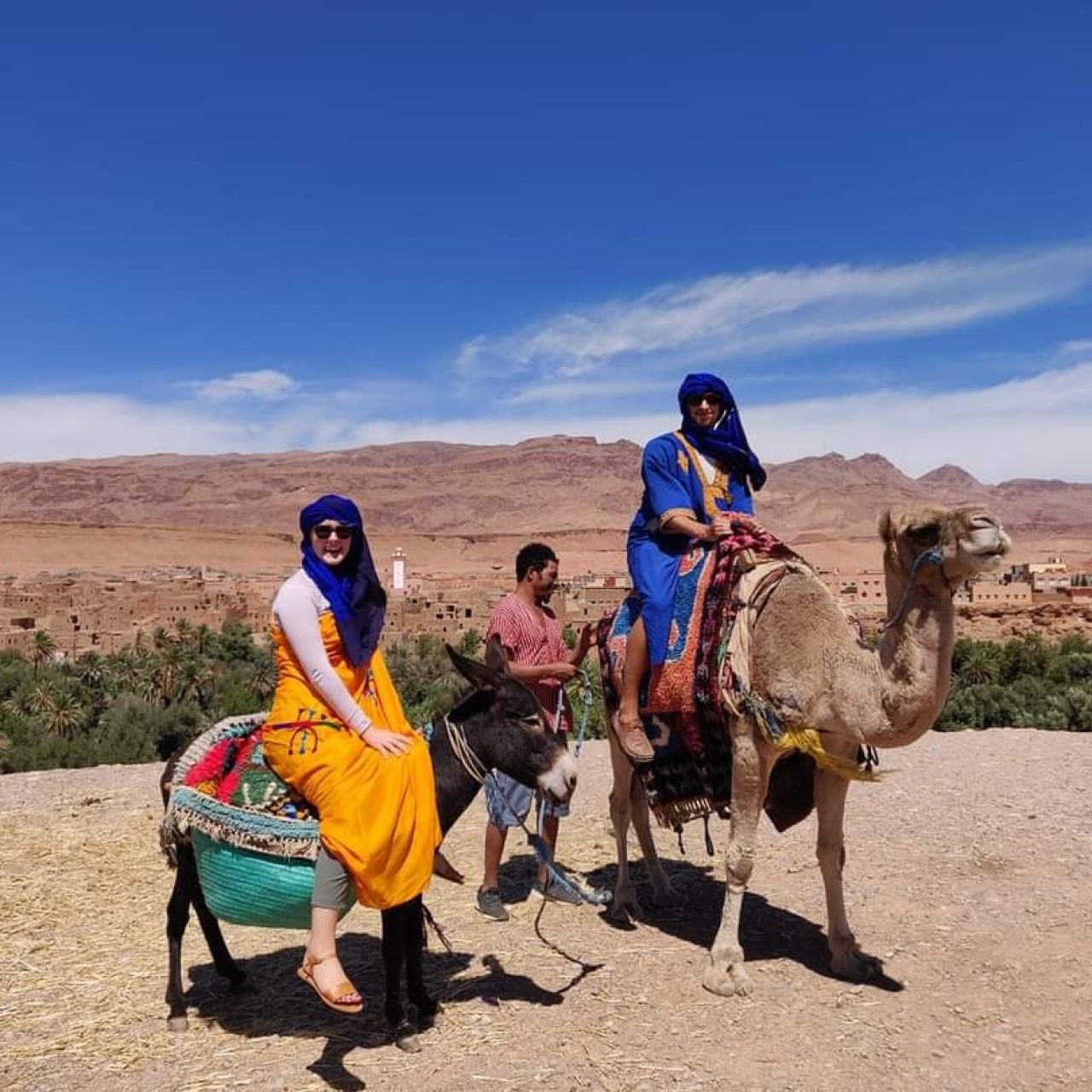 Camel trekking in the Sahara during the 14 Days Tour from Casablanca Summer Tour